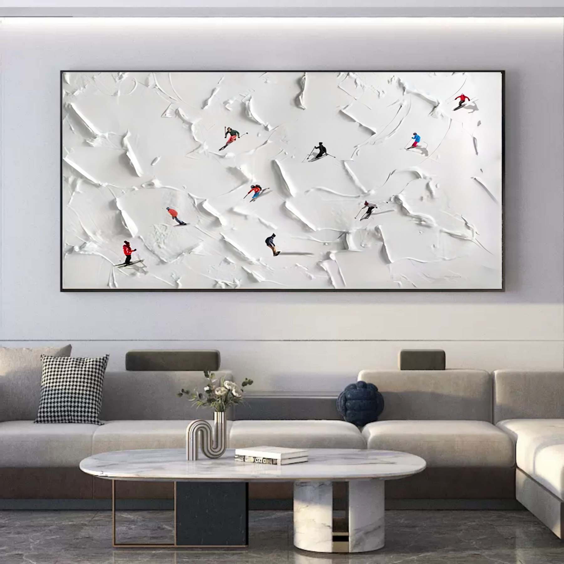 Plaster Art Painting hand - painted #HM105-Homemural