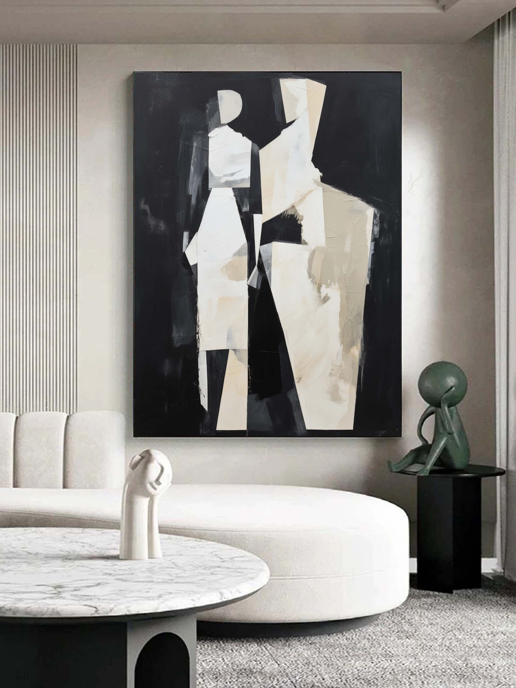 Contemporary Minimalist Art Painting hand - painted #HM583