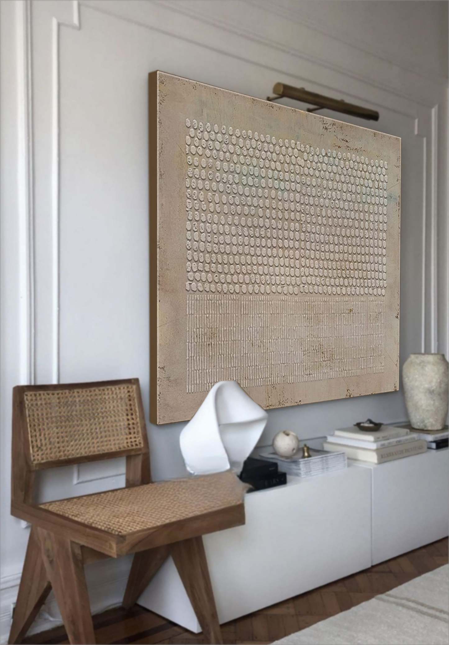 Plaster Art Painting hand - painted #HM676-Homemural