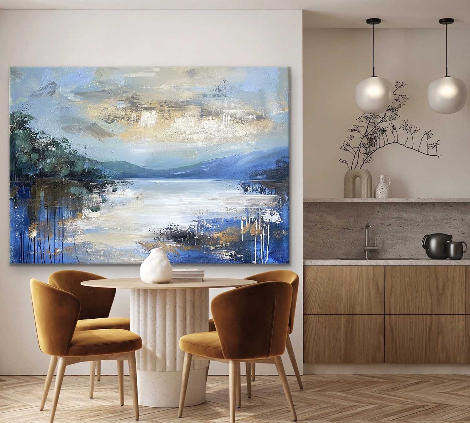 Landscape Art Painting hand-painted #HM1244