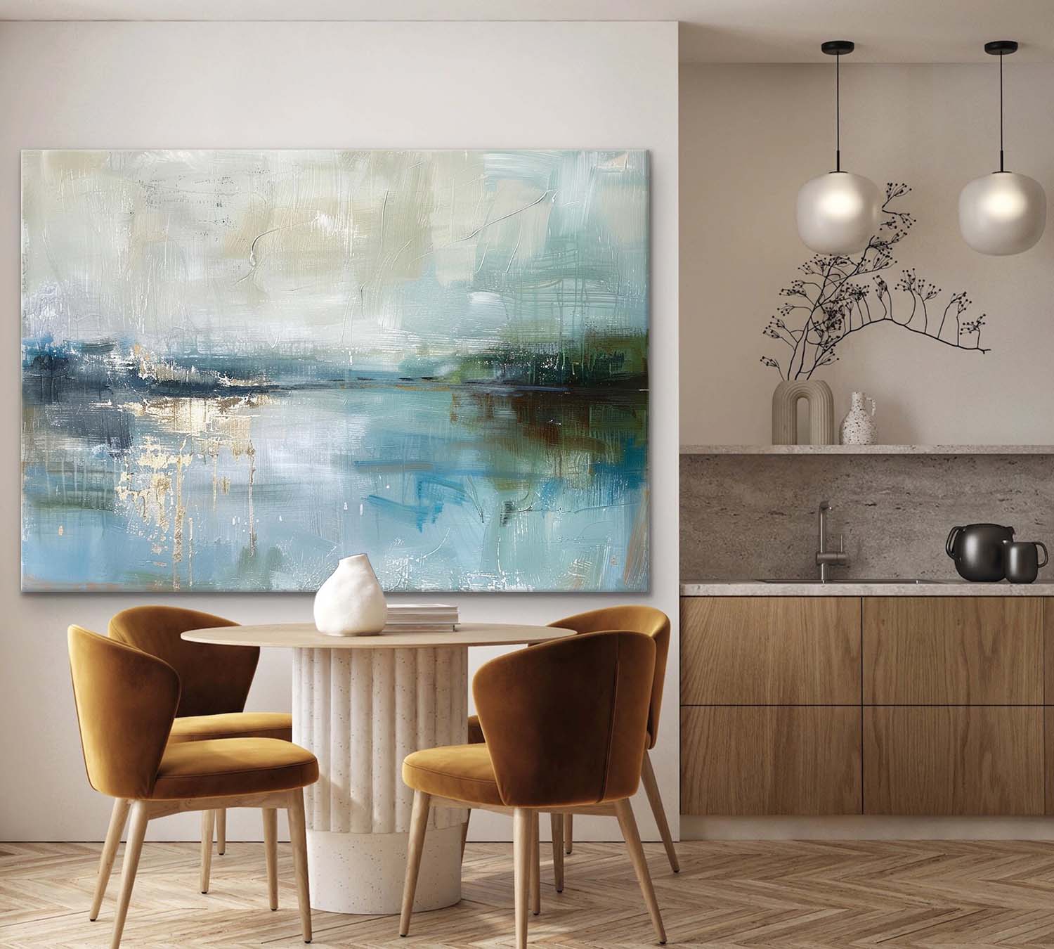 Landscape Art Painting hand-painted #HM1236