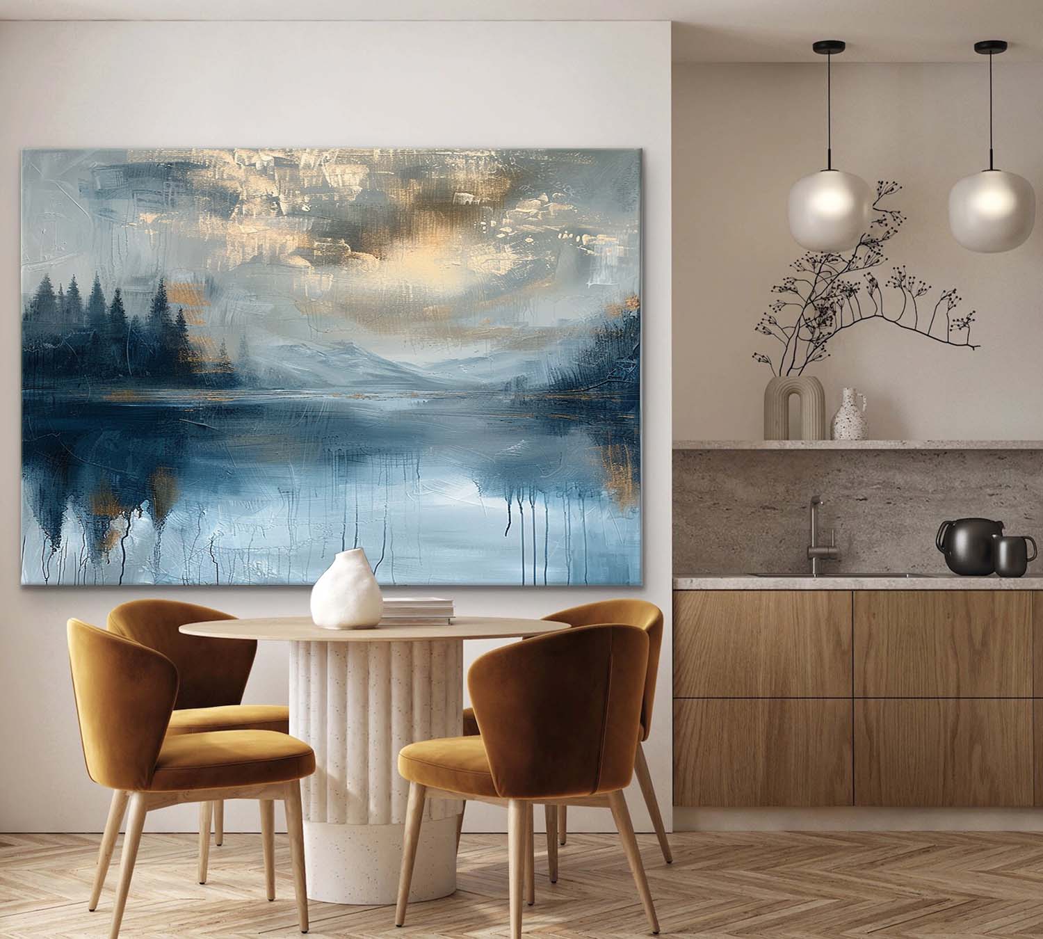 Landscape Art Painting hand-painted #HM1249