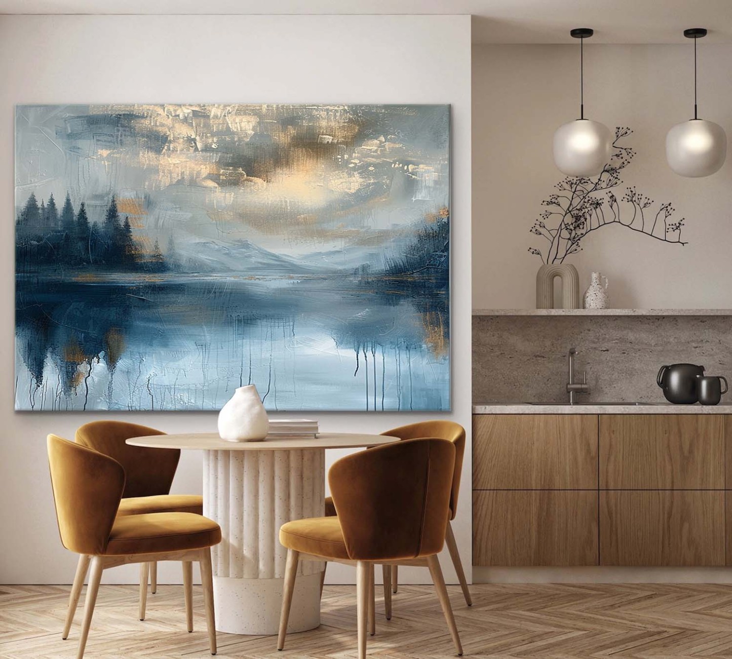 Landscape Art Painting hand-painted #HM1249