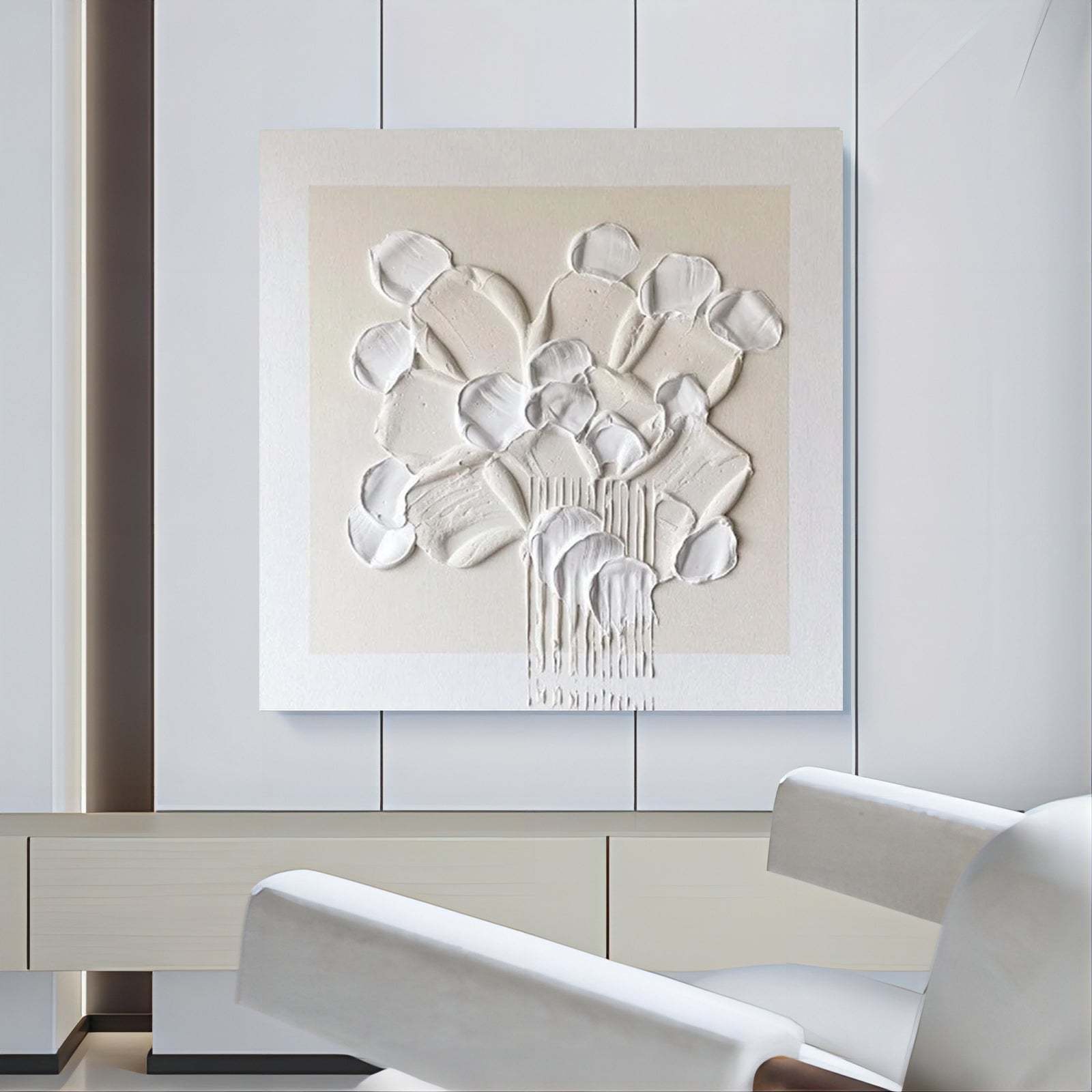 Plaster Art Painting hand - painted #HM187-Homemural
