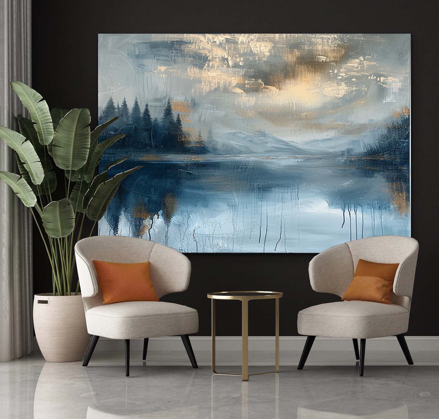 Landscape Art Painting hand-painted #HM1249