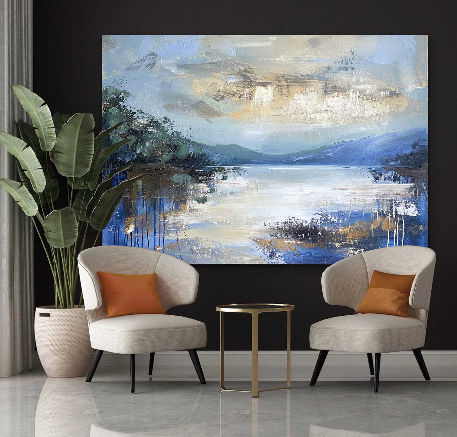 Landscape Art Painting hand-painted #HM1244