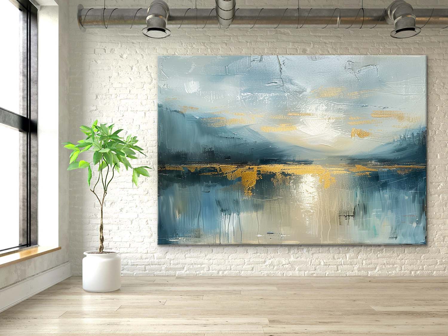 Landscape Art Painting hand-painted #HM1237