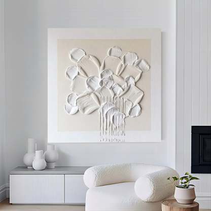 Plaster Art Painting hand - painted #HM187-Homemural
