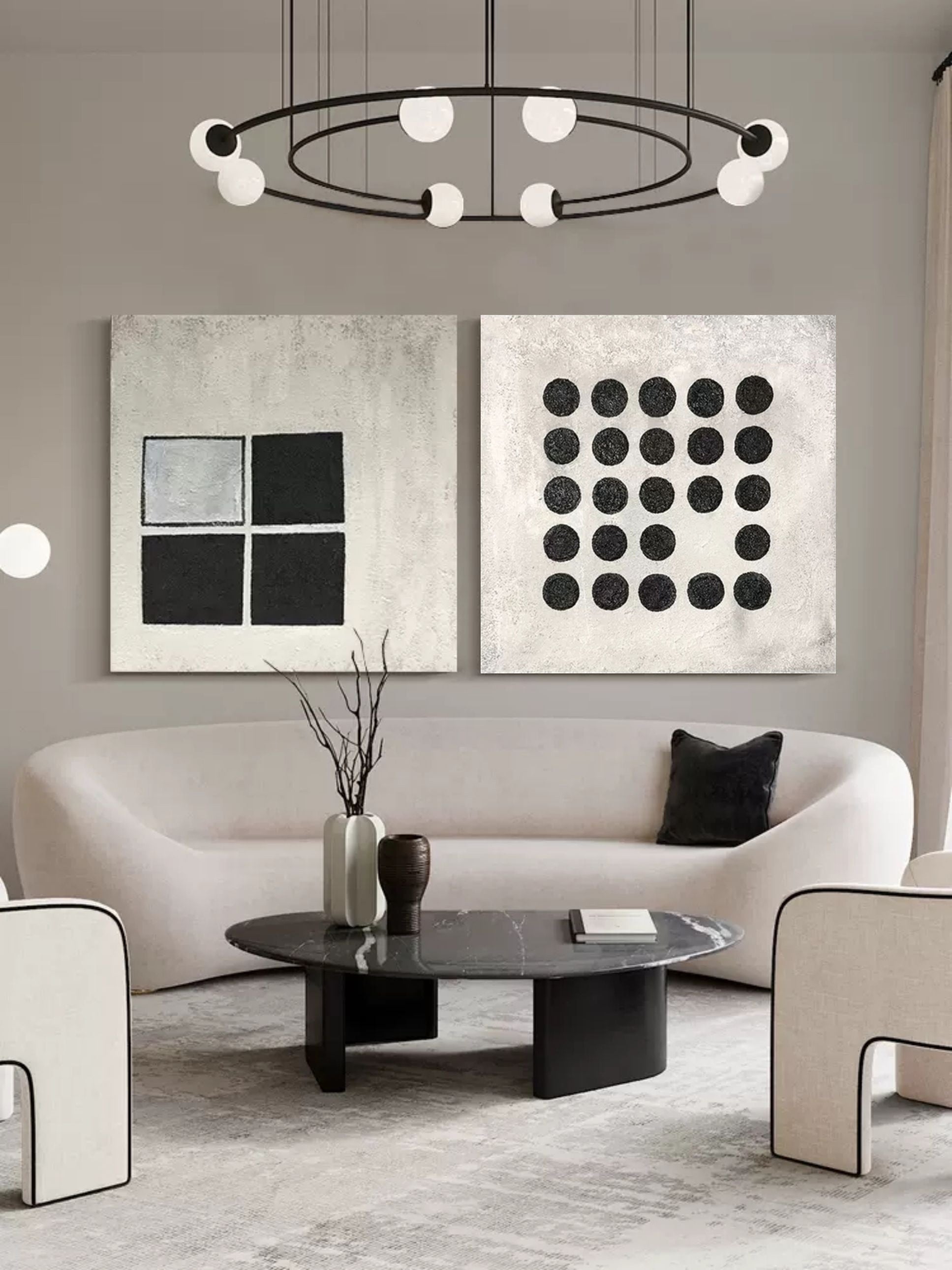 Abstract Painting Set Of 2 #SP099-Homemural