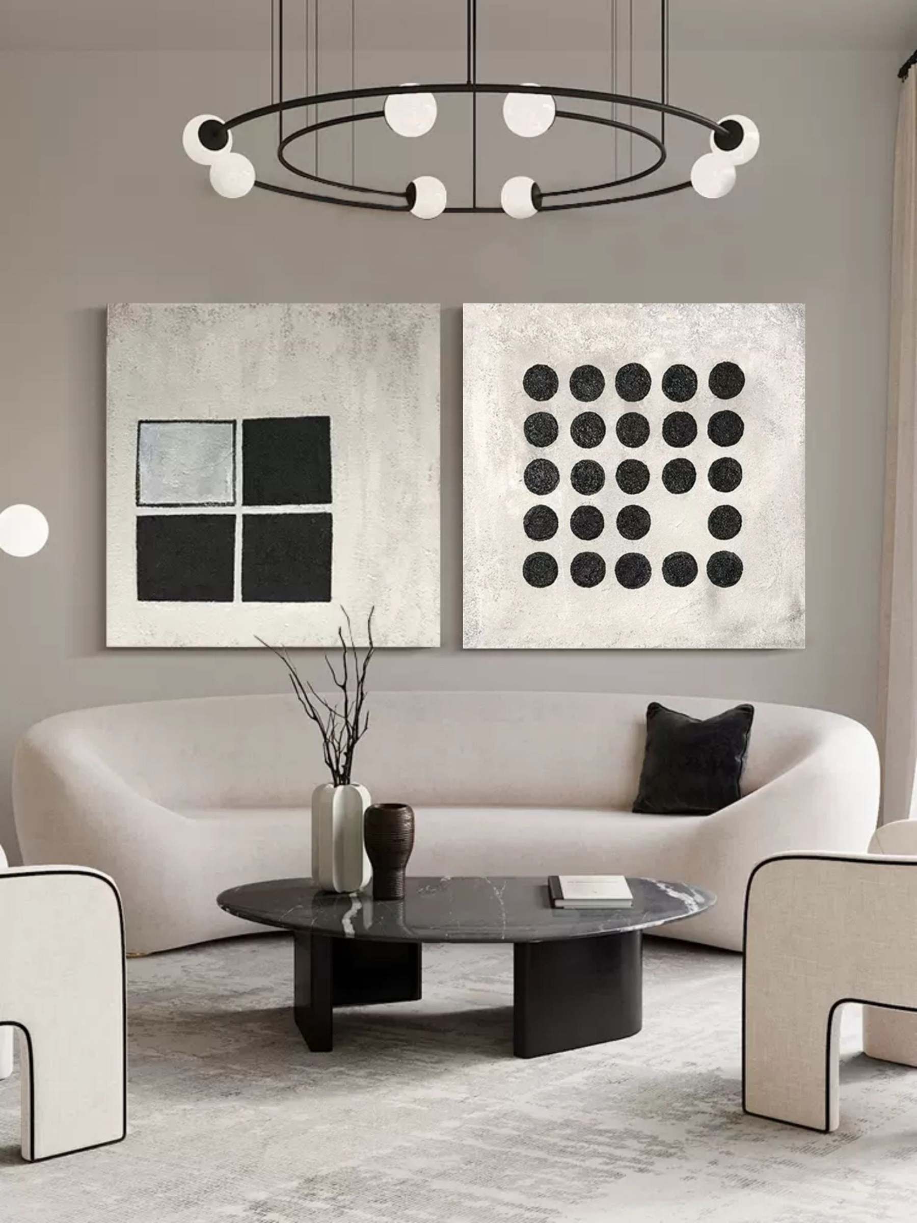 Abstract Painting Set Of 2 #SP099-Homemural