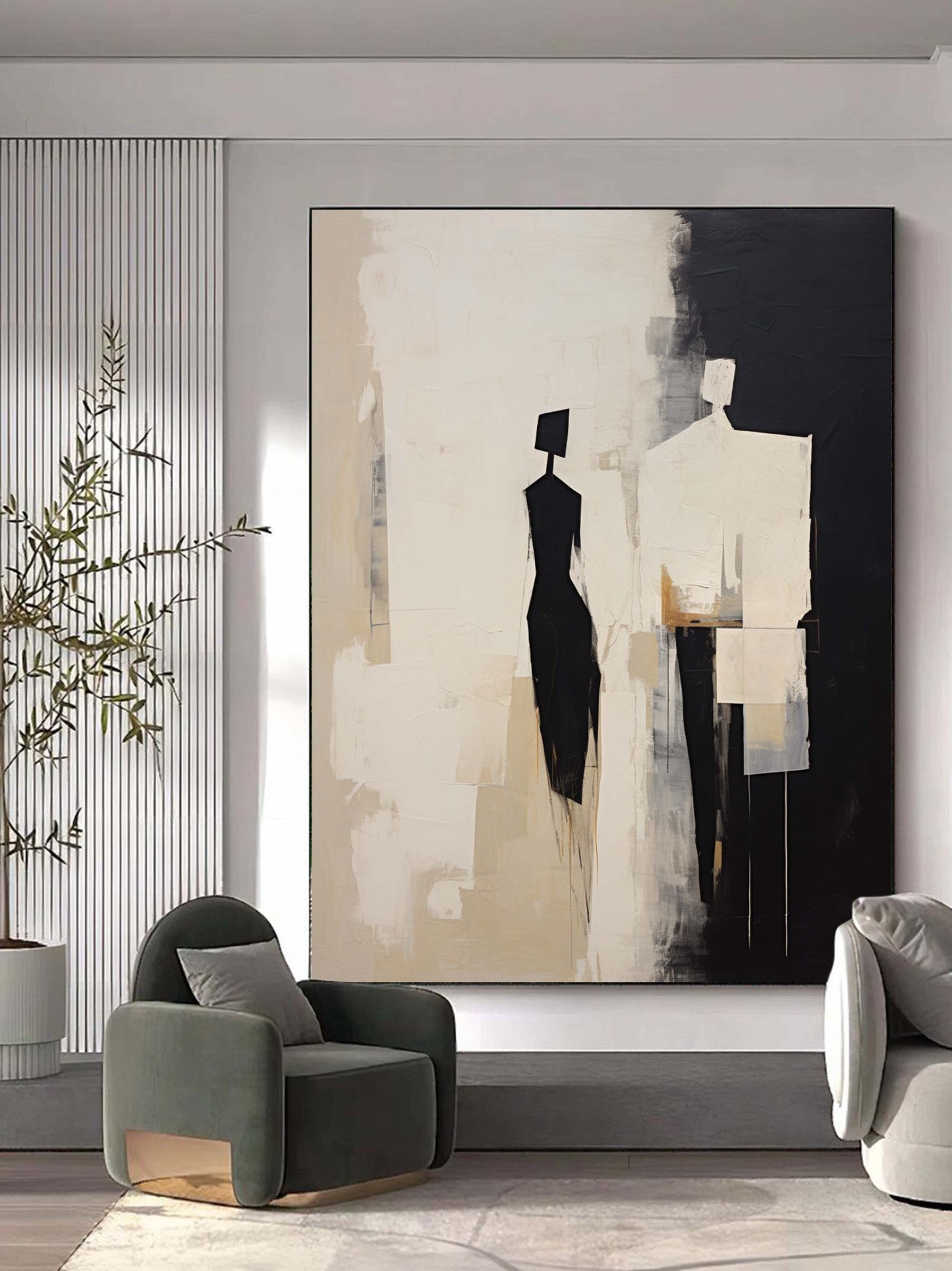 Contemporary Minimalist Art Painting hand - painted #HM122-Homemural