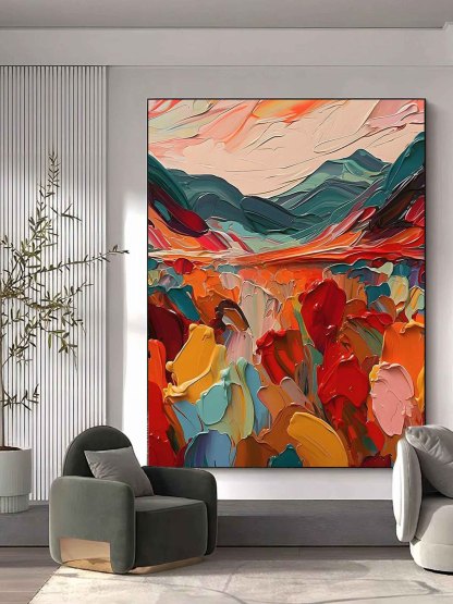 Plaster Art Painting hand - painted #HM699-Homemural