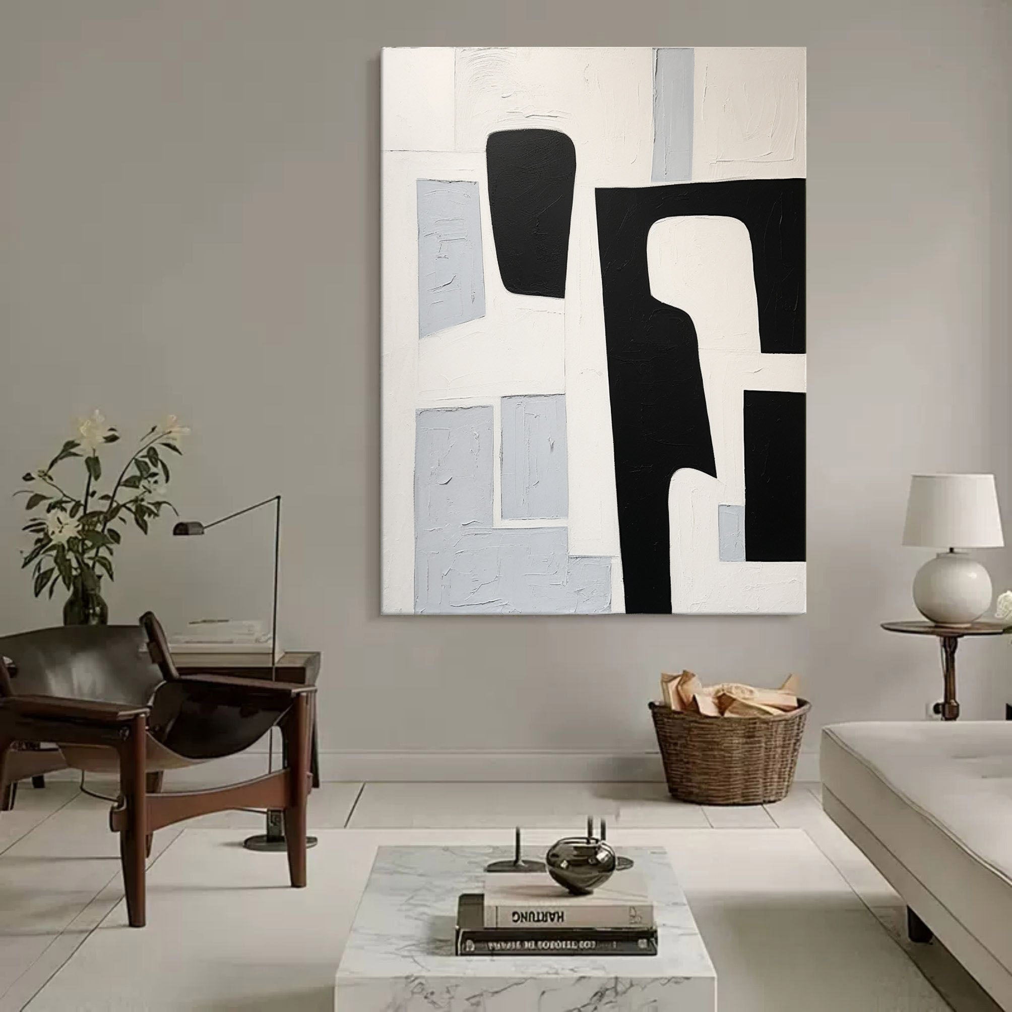 Contemporary Minimalist Art Painting hand - painted #HM160