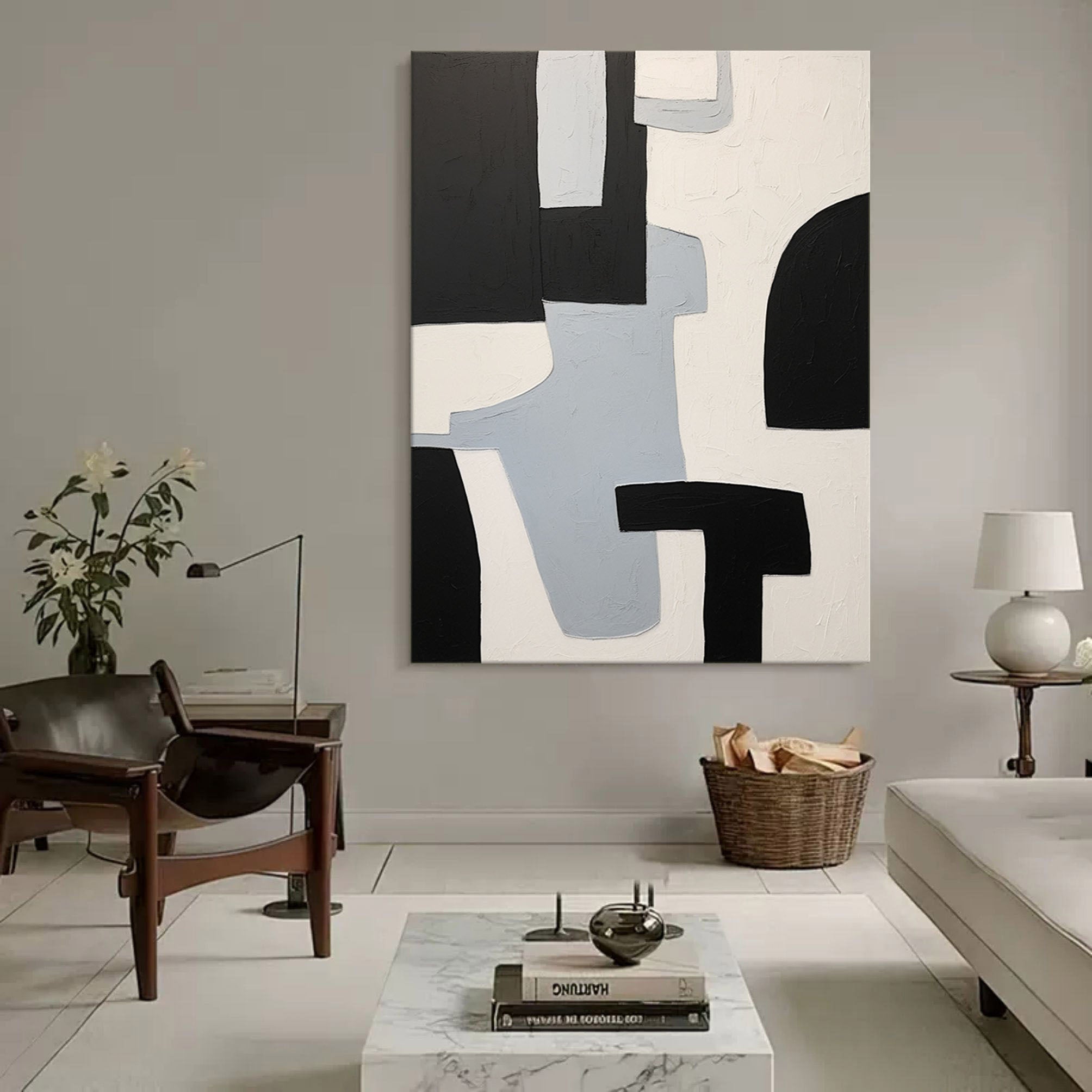 Contemporary Minimalist Art Painting hand - painted #HM130