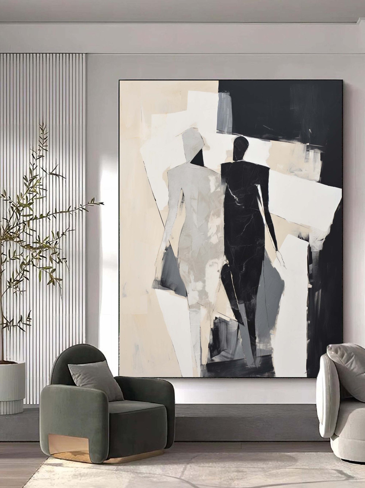 Contemporary Minimalist Art Painting hand - painted #HM144-Homemural