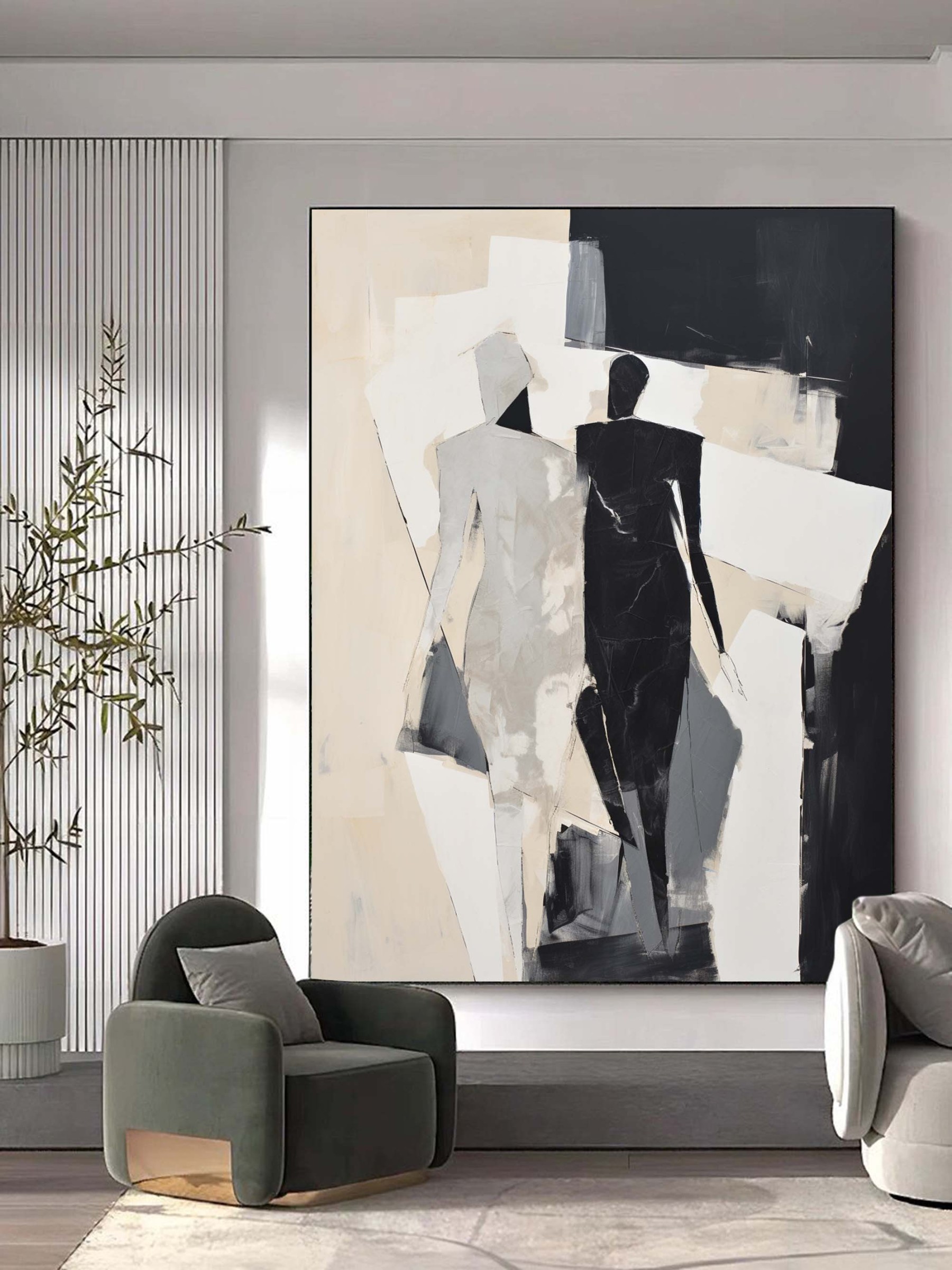 Contemporary Minimalist Art Painting hand - painted #HM144-Homemural