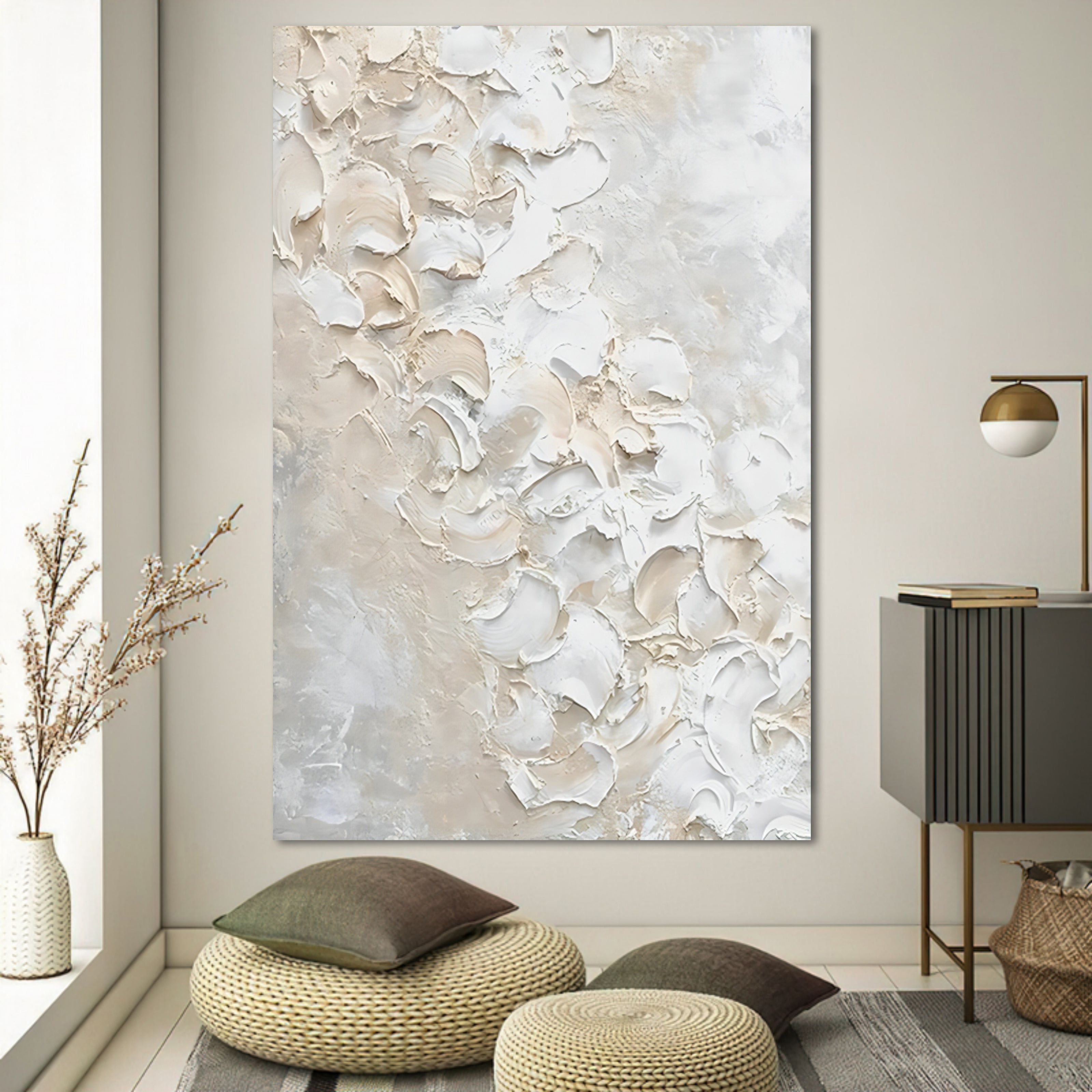 Plaster Art Painting hand - painted #HM708-Homemural