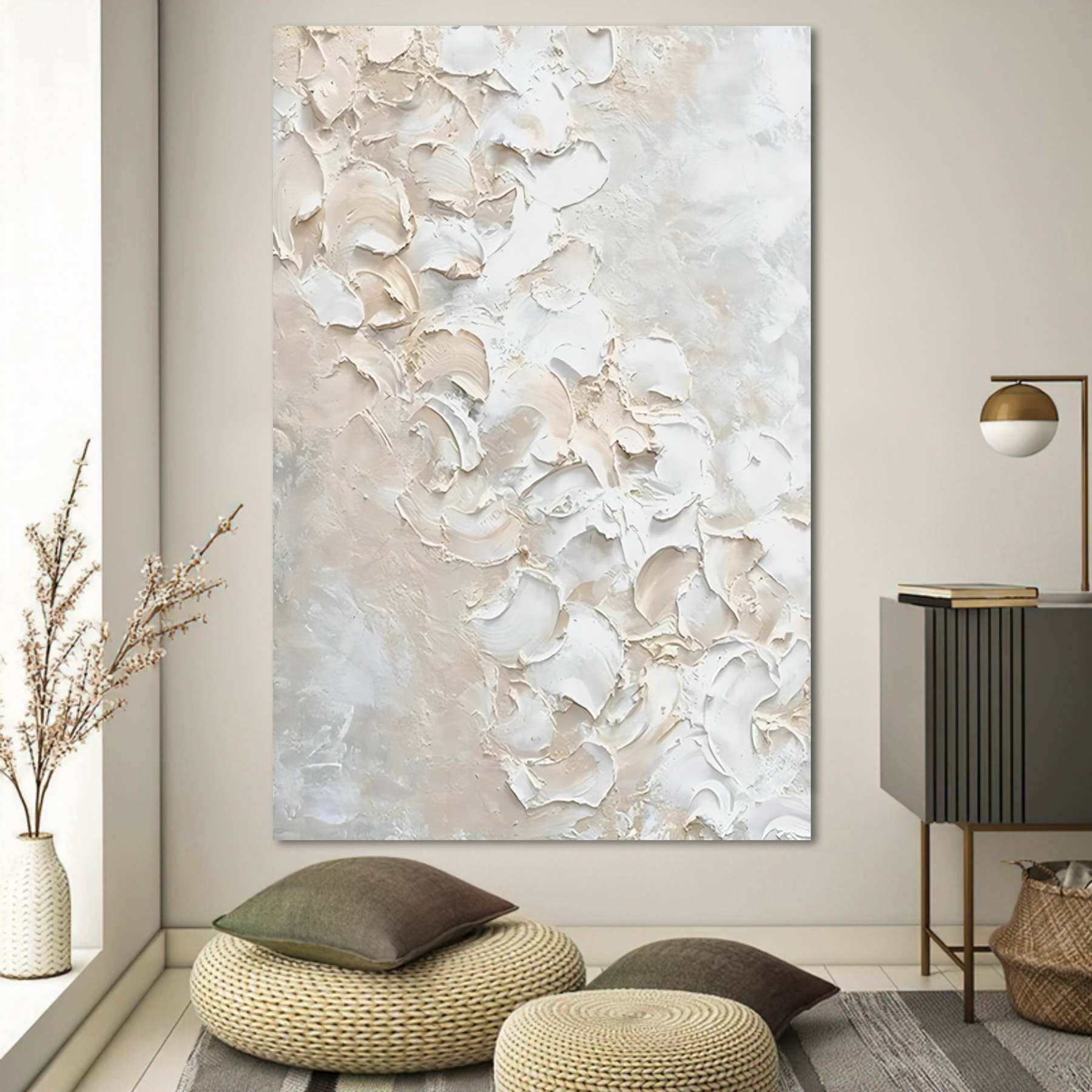 Plaster Art Painting hand - painted #HM708-Homemural