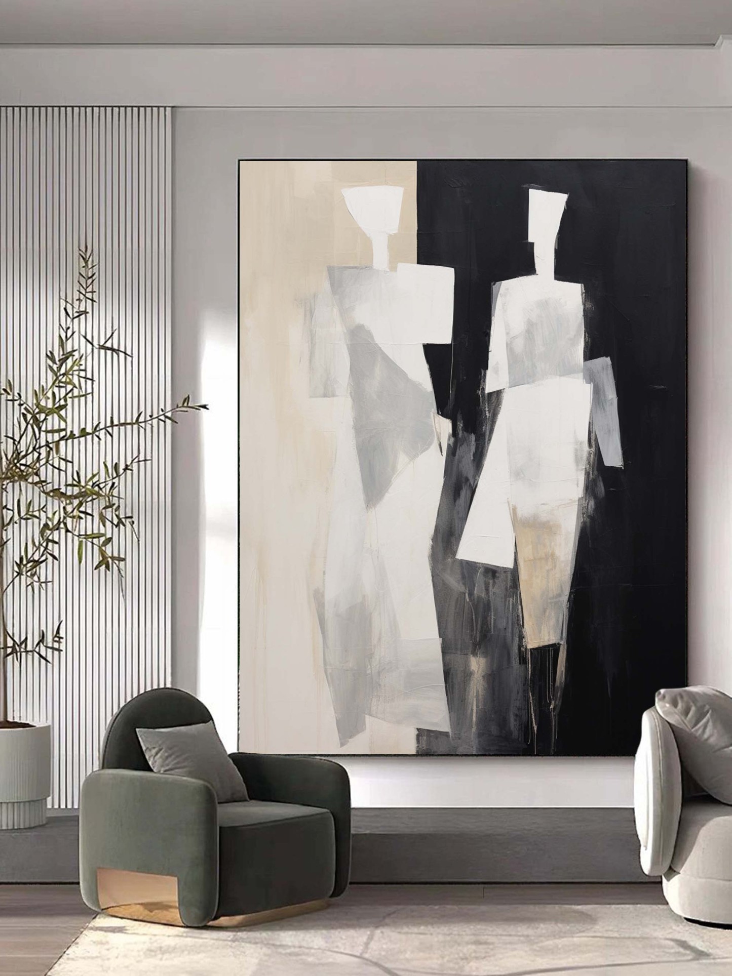 Contemporary Minimalist Art Painting hand - painted #HM156-Homemural