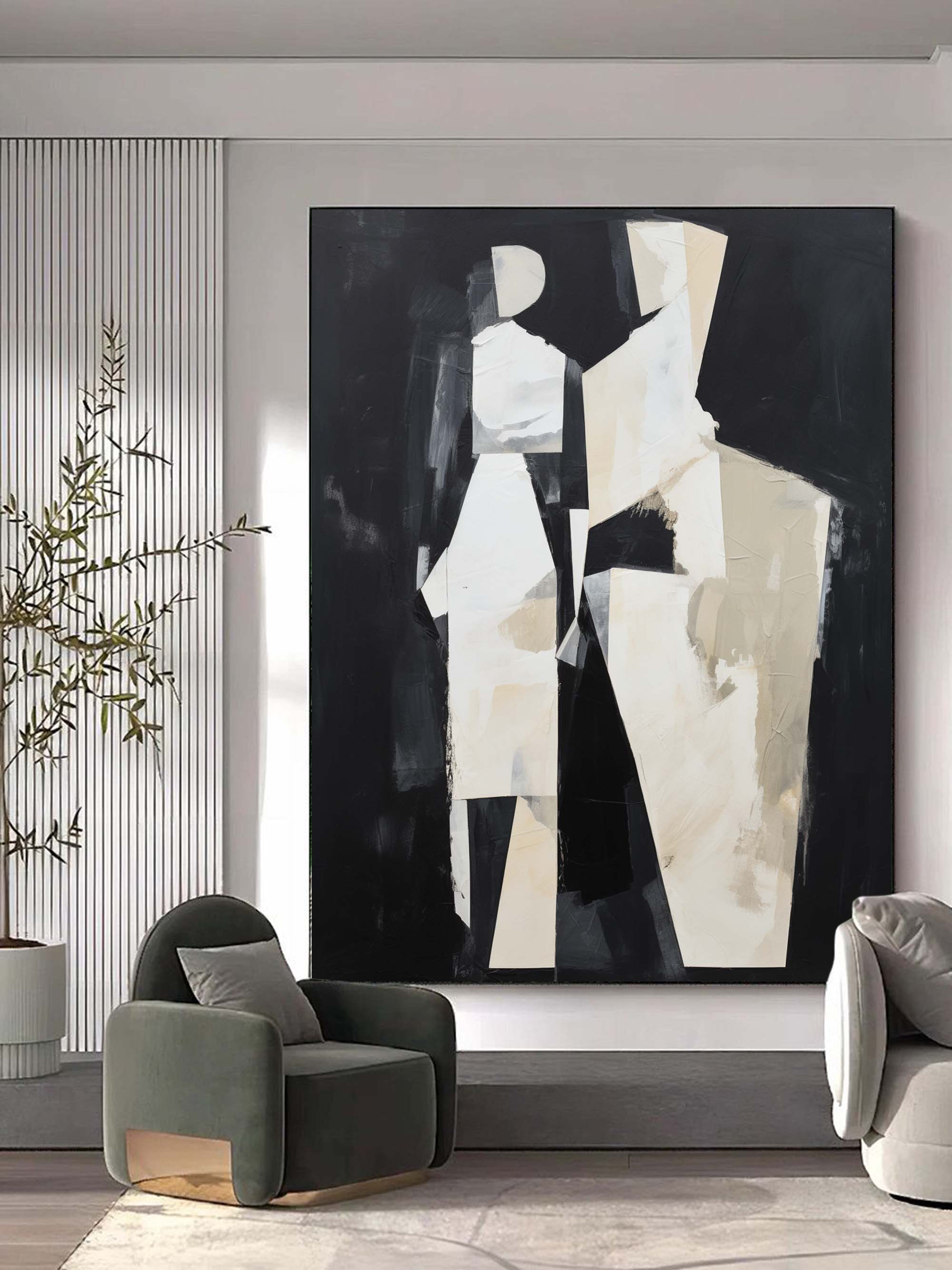 Contemporary Minimalist Art Painting hand - painted #HM583