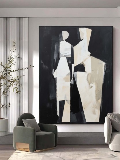 Contemporary Minimalist Art Painting hand - painted #HM583