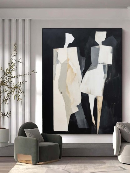 Contemporary Minimalist Art Painting hand - painted #HM595
