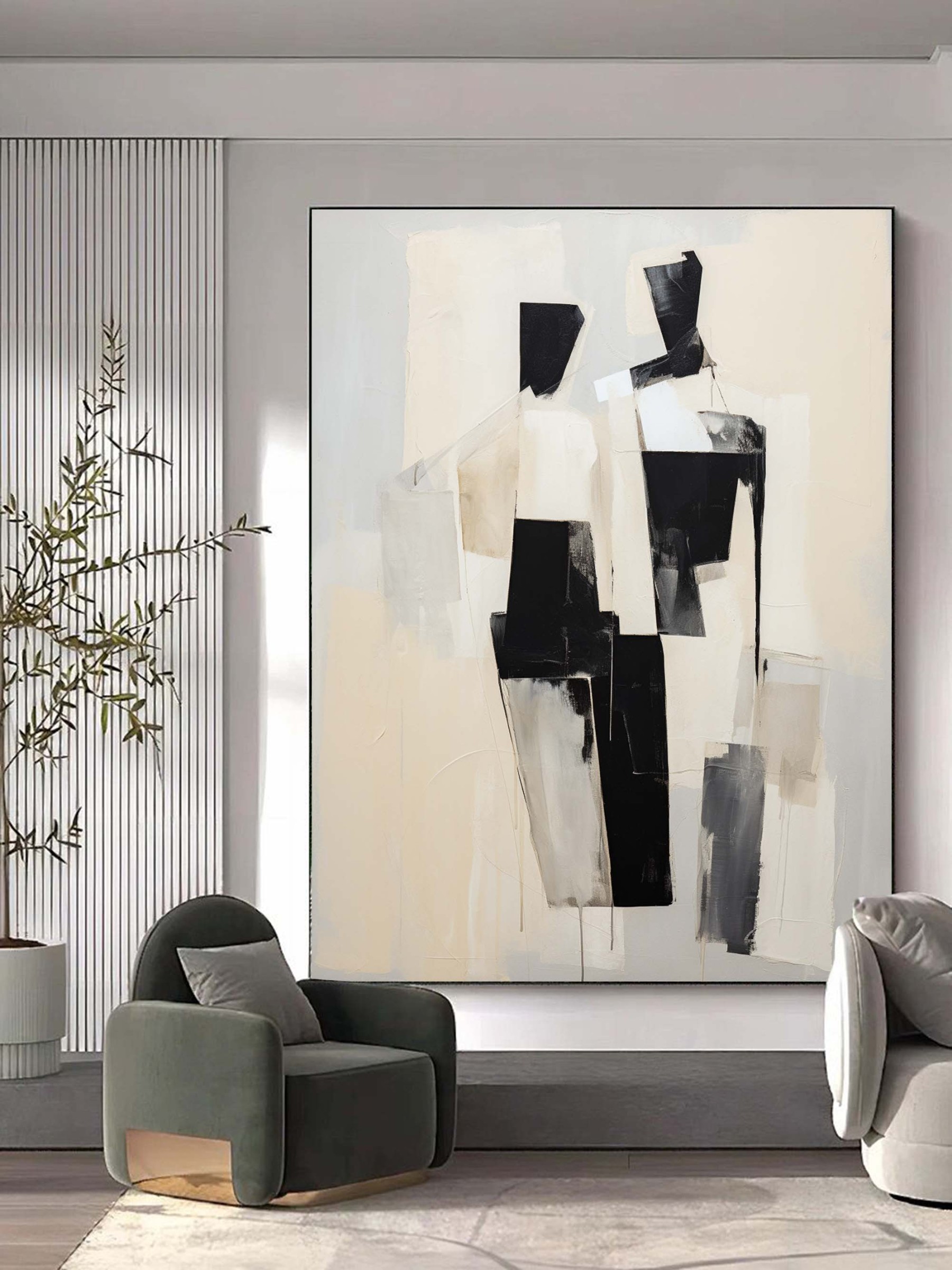 Contemporary Minimalist Art Painting hand - painted #HM125-Homemural