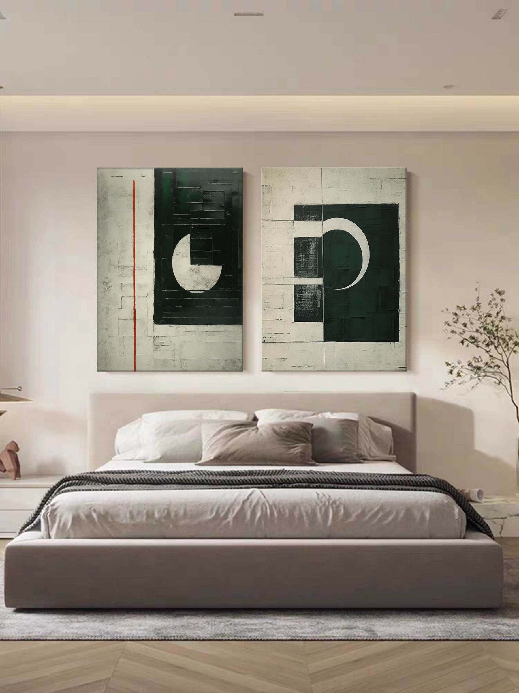 Abstract Painting Set Of 2 #SP150-Homemural