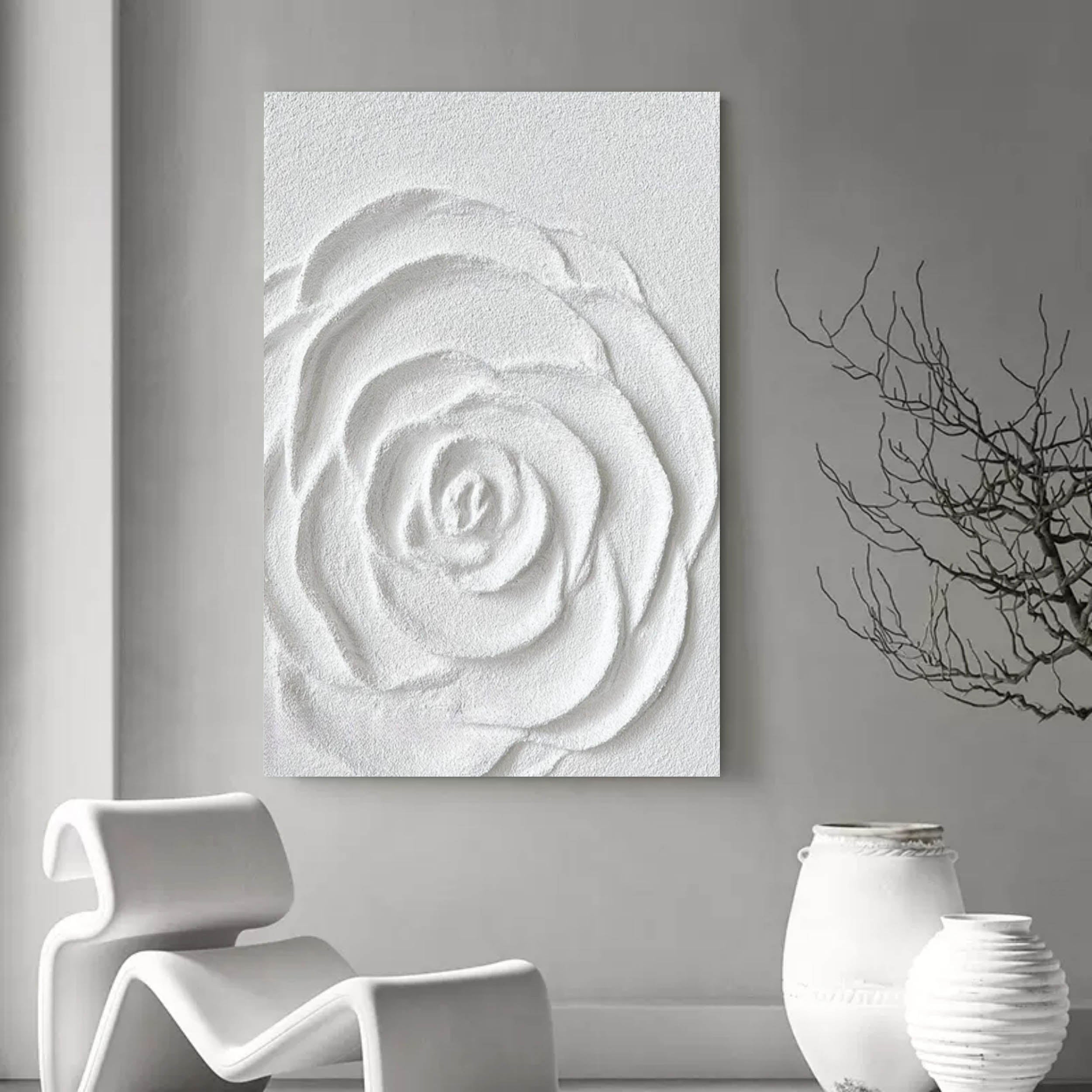 Plaster Art Painting hand - painted #HM112-Homemural