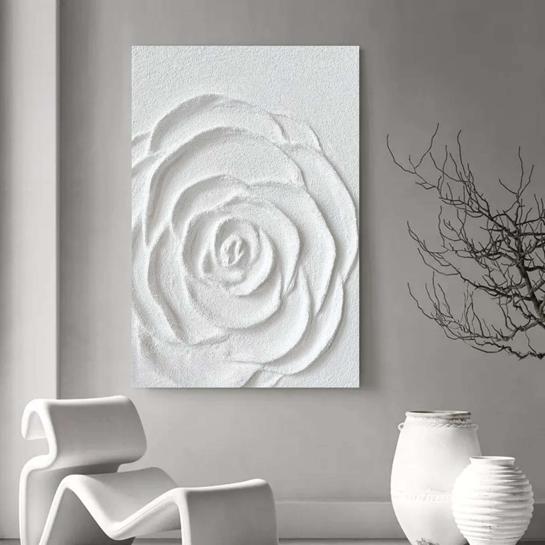 Plaster Art Painting hand - painted #HM112-Homemural