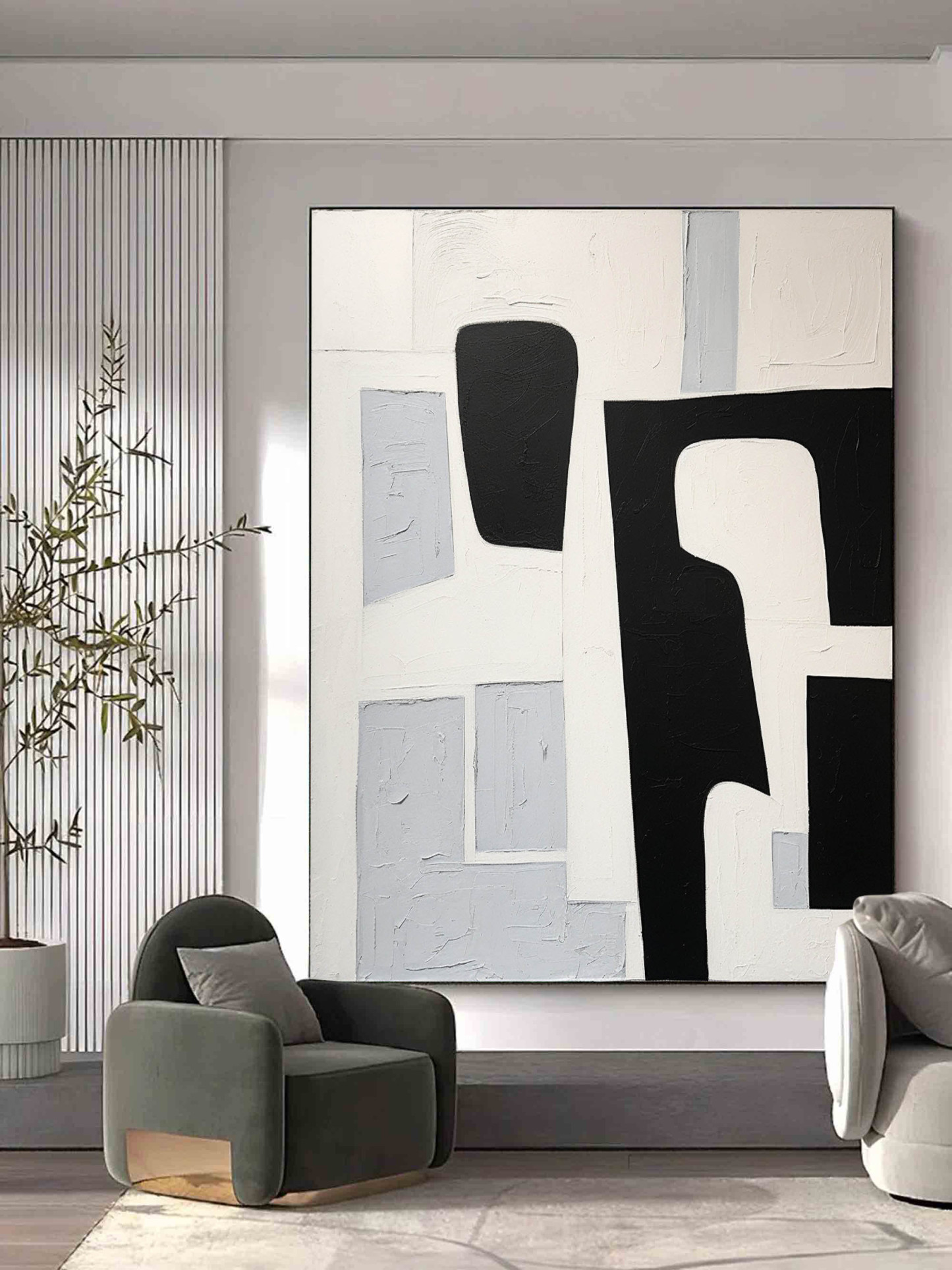 Contemporary Minimalist Art Painting hand - painted #HM160