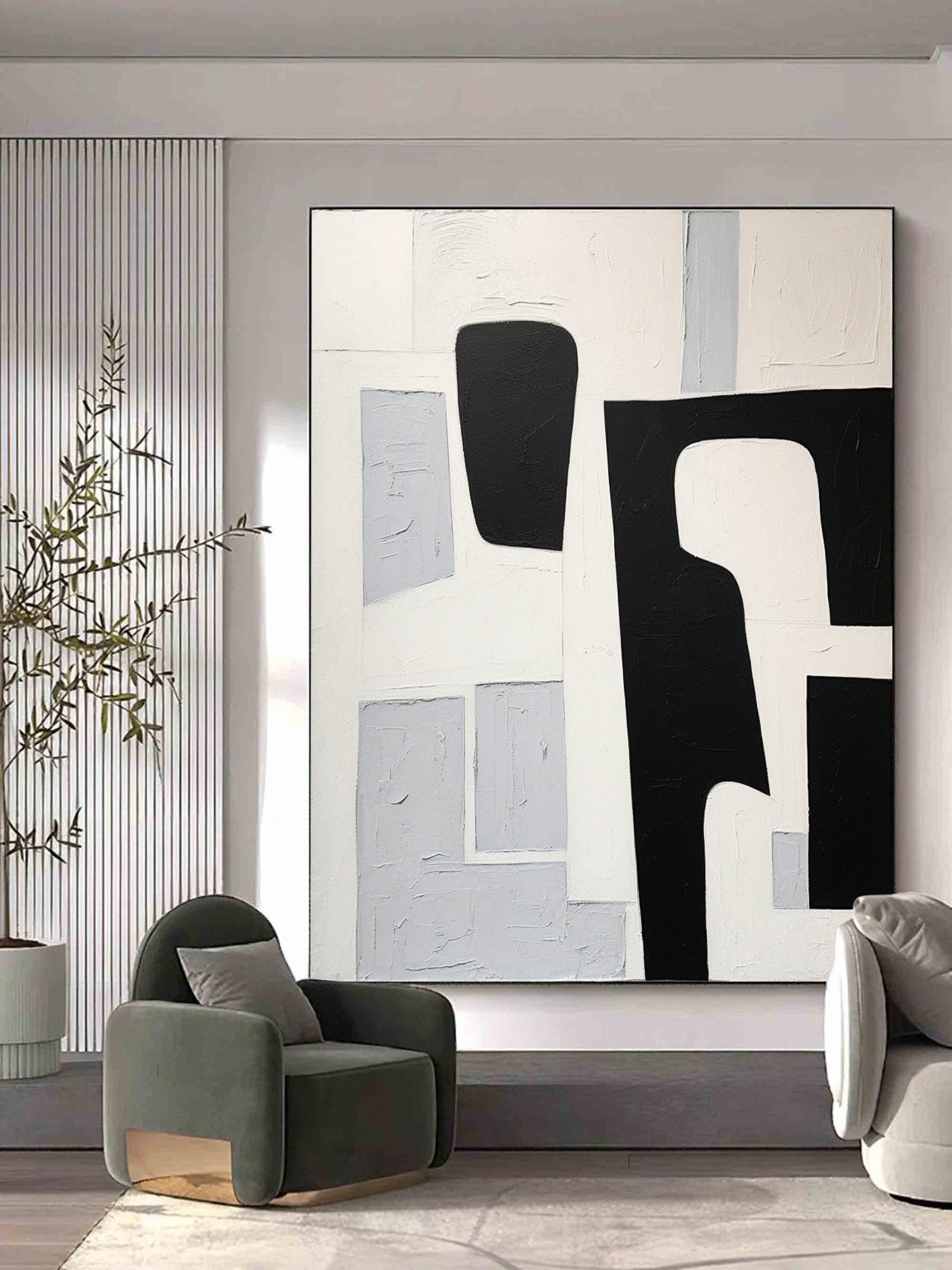 Contemporary Minimalist Art Painting hand - painted #HM160