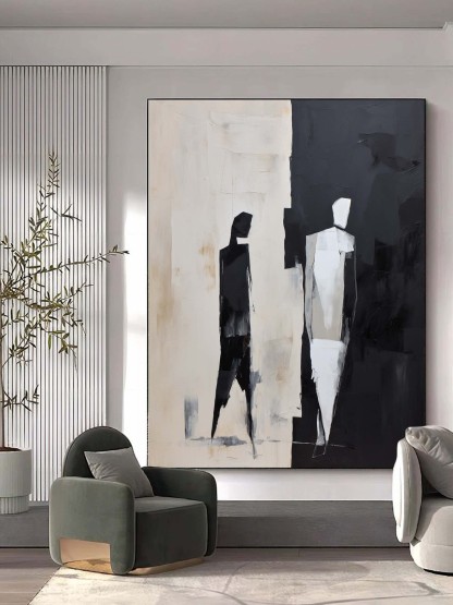 Contemporary Minimalist Art Painting hand - painted #HM176
