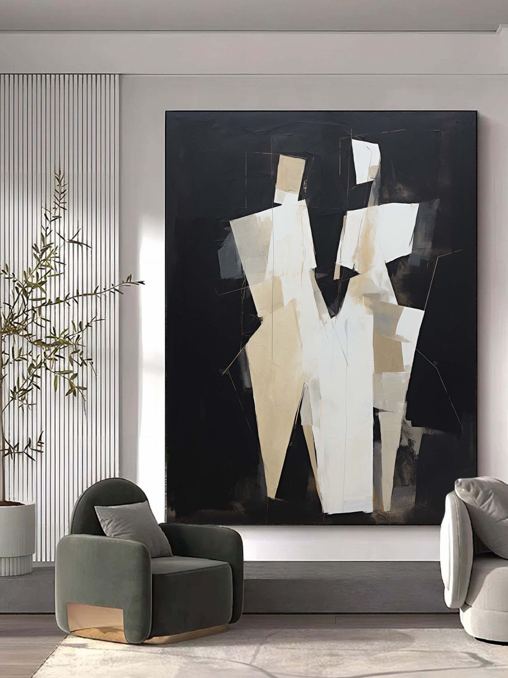Contemporary Minimalist Art Painting hand - painted #HM164