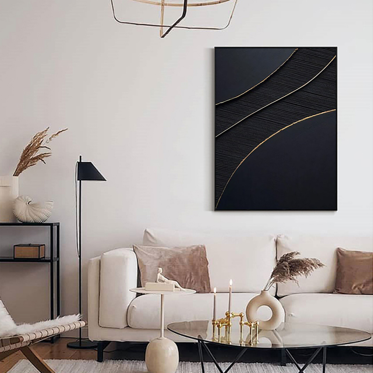 Contemporary Minimalist Art Painting hand - painted #HM1405