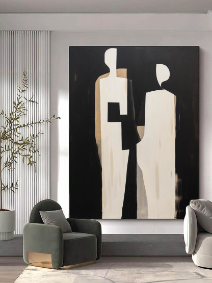 Contemporary Minimalist Art Painting hand - painted #HM576