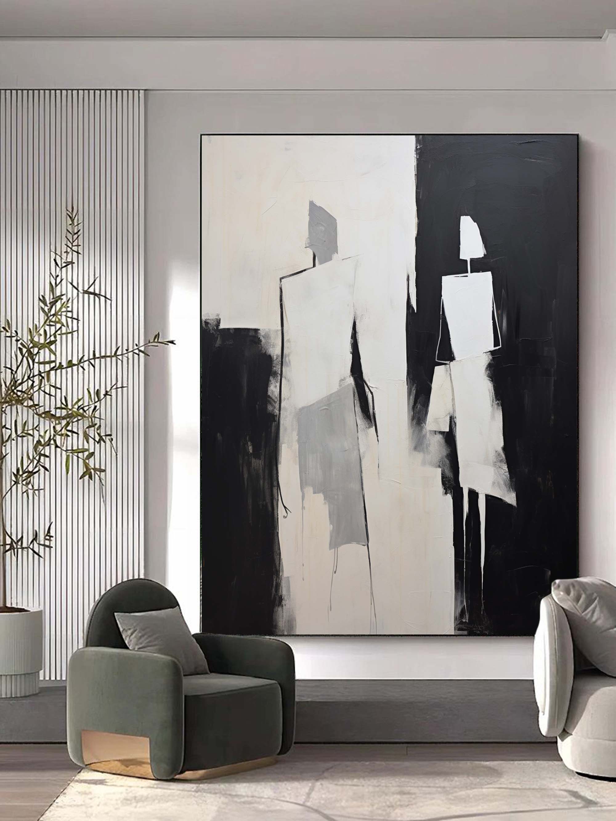 Contemporary Minimalist Art Painting hand - painted #HM588