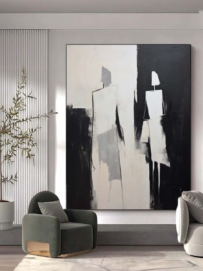 Contemporary Minimalist Art Painting hand - painted #HM588