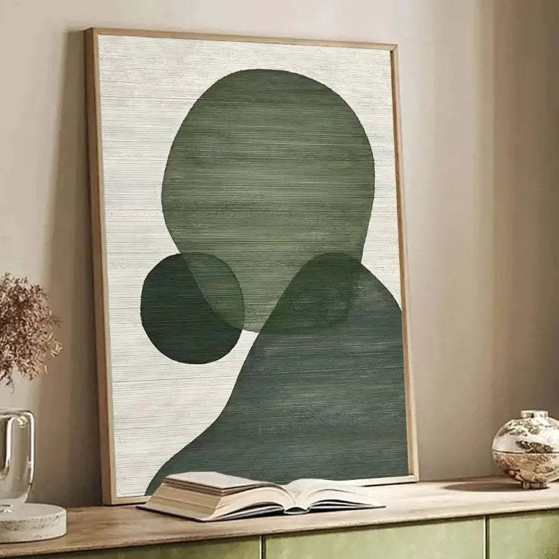 Large white and green wall artwork canvas photo prints