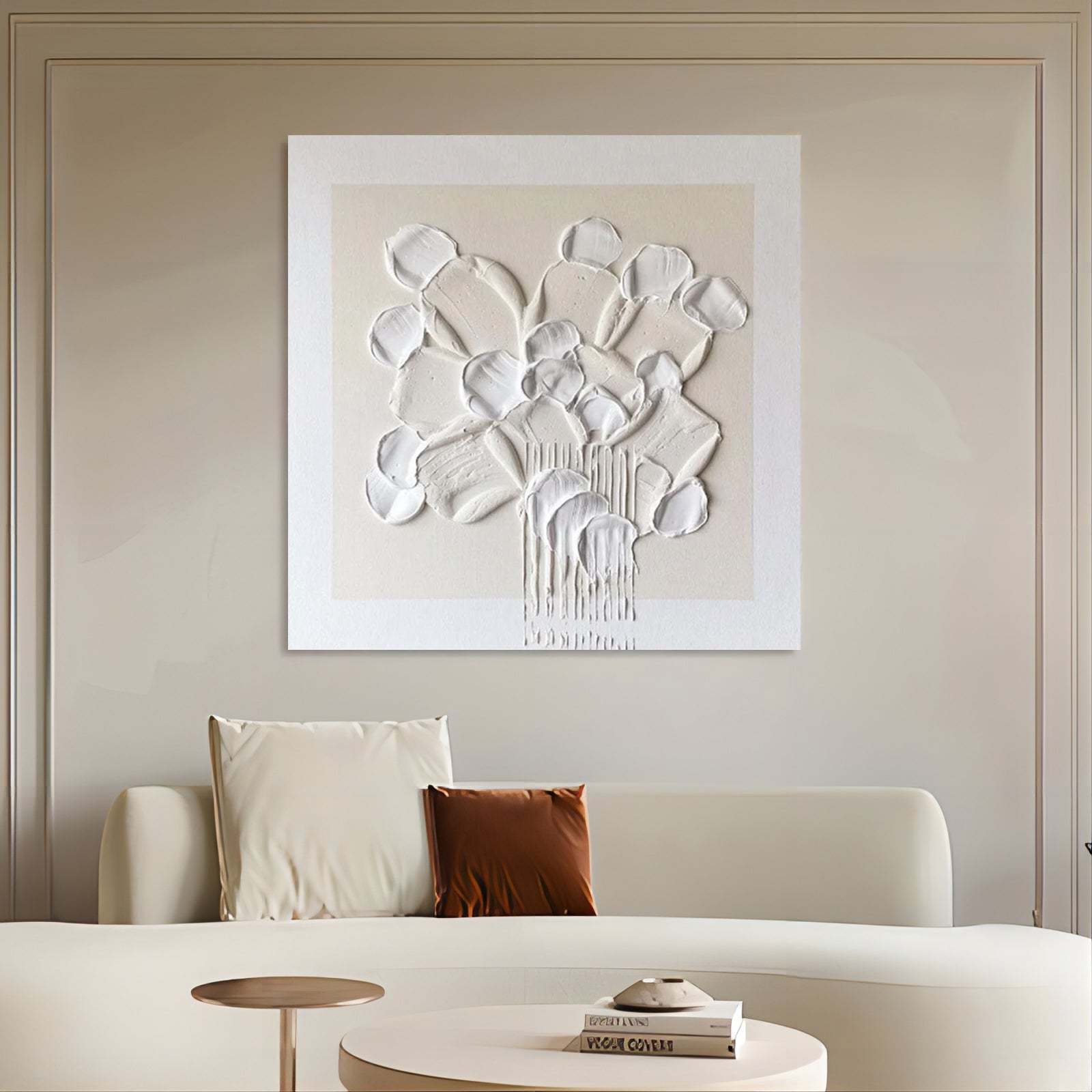 Plaster Art Painting hand - painted #HM187-Homemural
