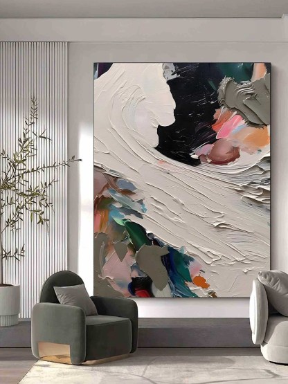 Plaster Art Painting hand - painted #HM700-Homemural
