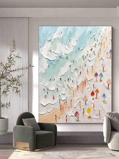 Plaster Art Painting hand - painted #HM117-Homemural