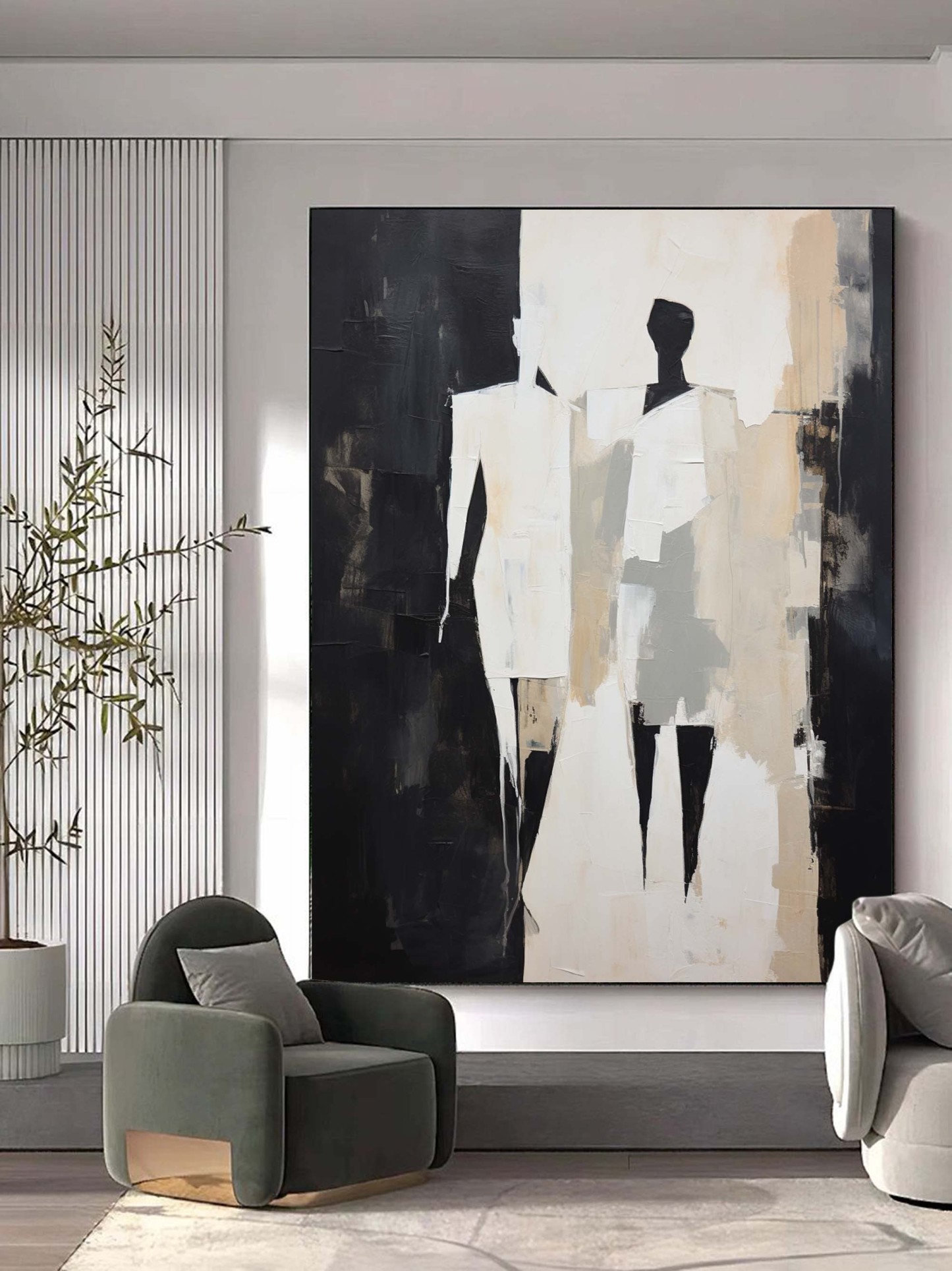 Contemporary Minimalist Art Painting hand - painted #HM130-Homemural