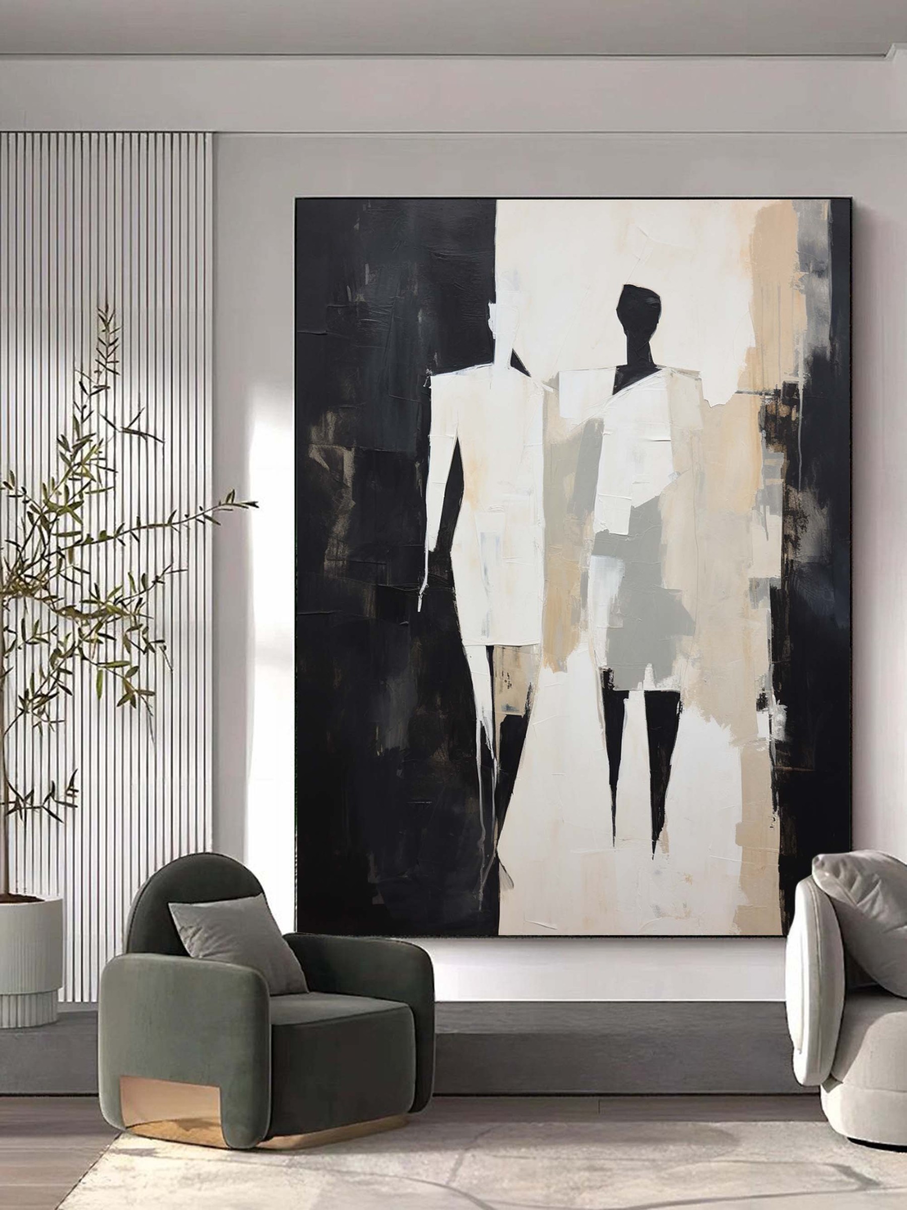 Contemporary Minimalist Art Painting hand - painted #HM130-Homemural