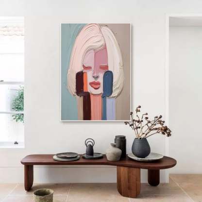 Plaster Art Painting hand - painted #HM719-Homemural