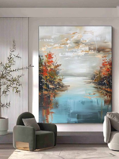 Landscape Art Painting hand-painted #HM1248