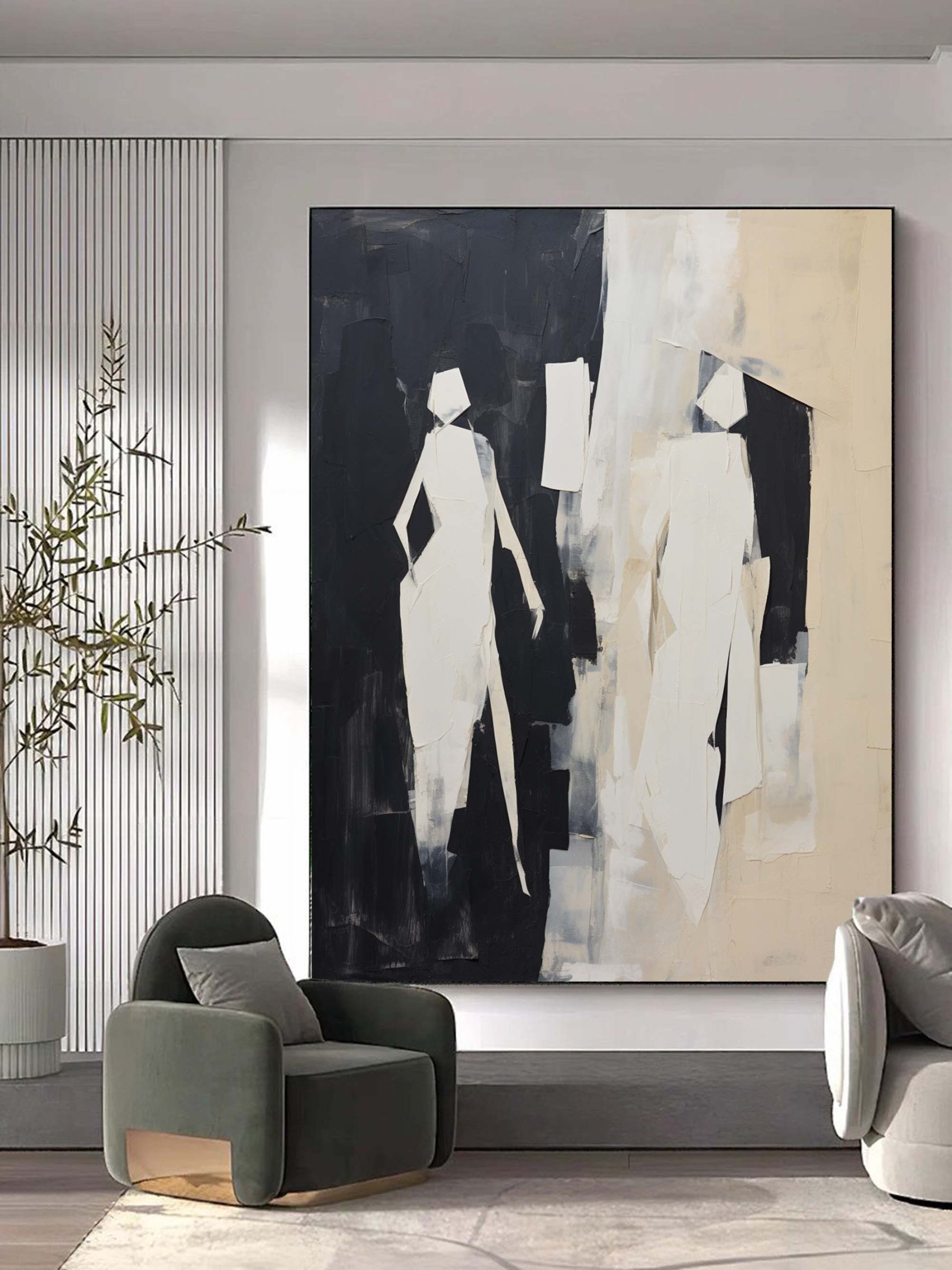 Contemporary Minimalist Art Painting hand - painted #HM155-Homemural