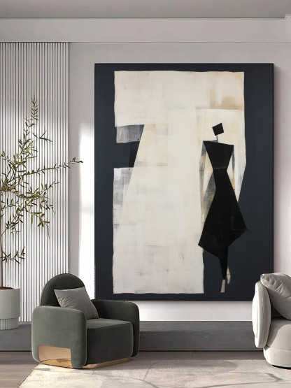 Contemporary Minimalist Art Painting hand - painted #HM163