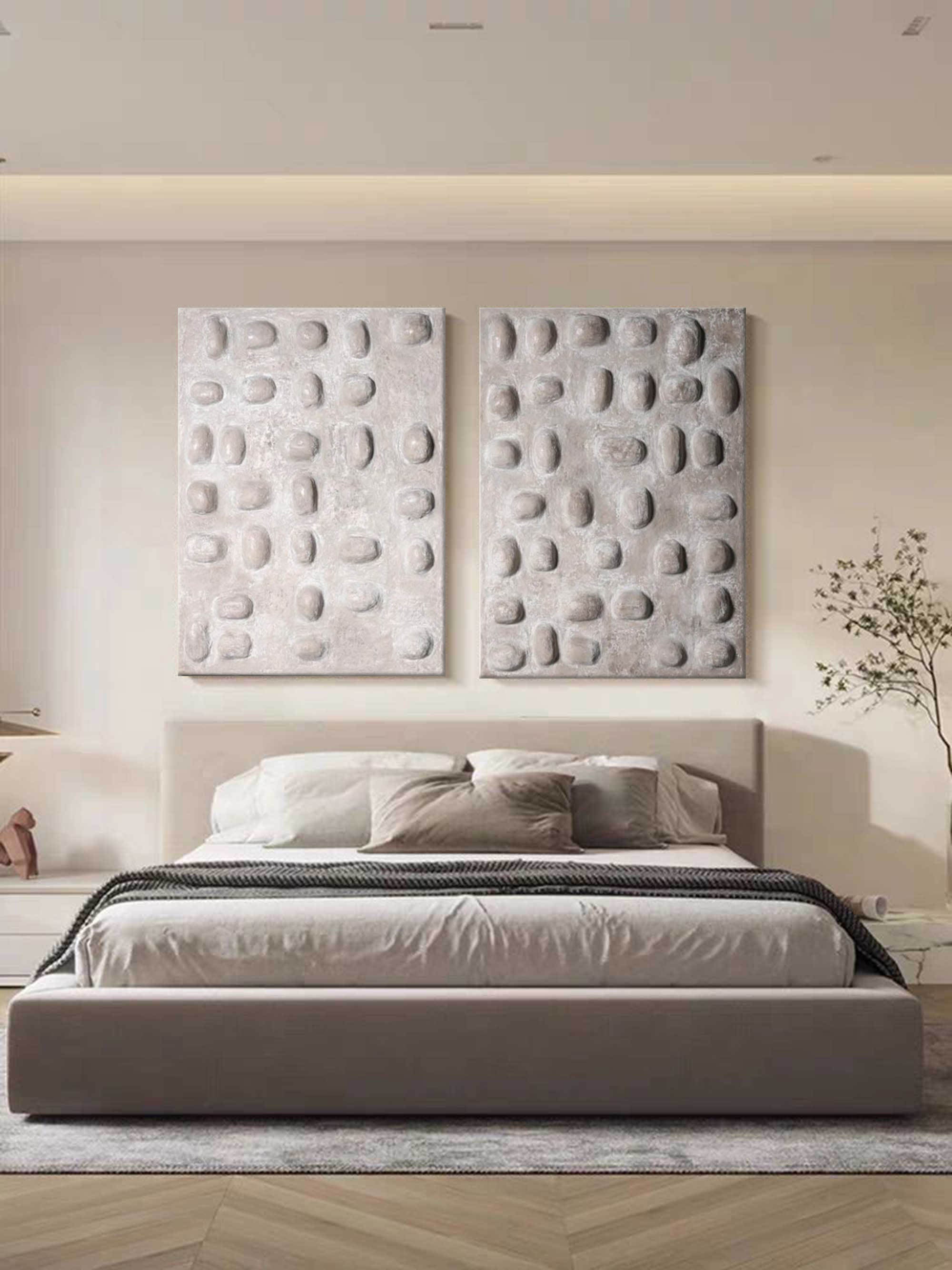 Wabi-Sabi Art Painting hand - painted Set Of 2 #HM641-Homemural