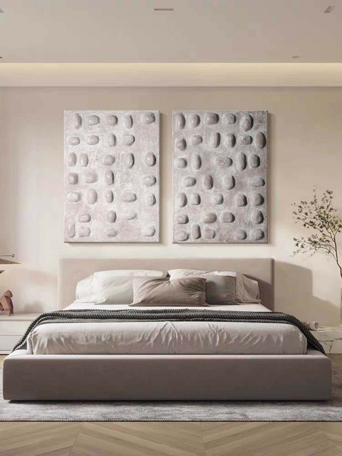 Wabi-Sabi Art Painting hand - painted Set Of 2 #HM641-Homemural